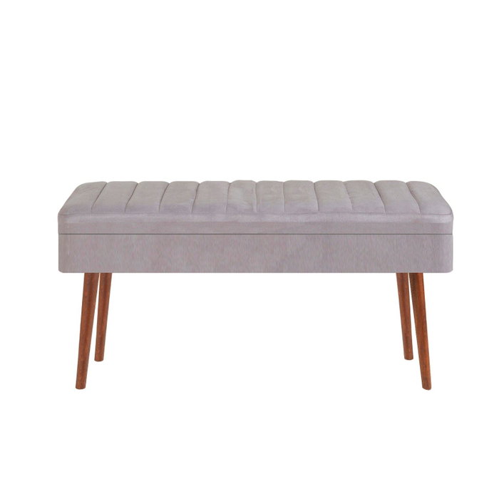 Hanah Home 0701 - 2 Banco Nogal, Gris 90x46x40 cm